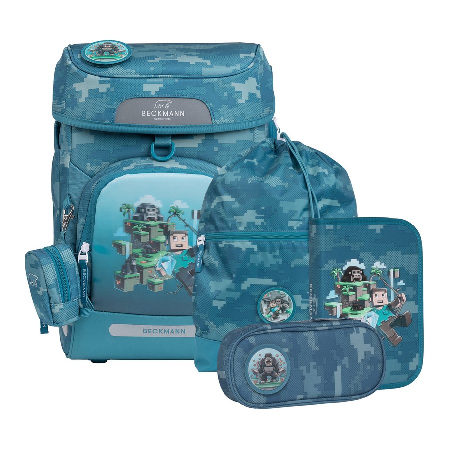 Beckmann Schulranzen-Set Plus Air Jungle Game 6tlg.