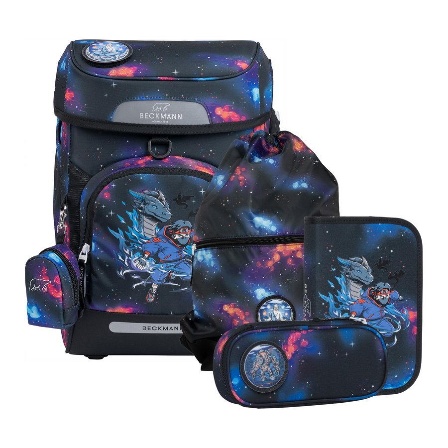 Beckmann Schulranzen-Set Plus Air Ninja Elements 6tlg.