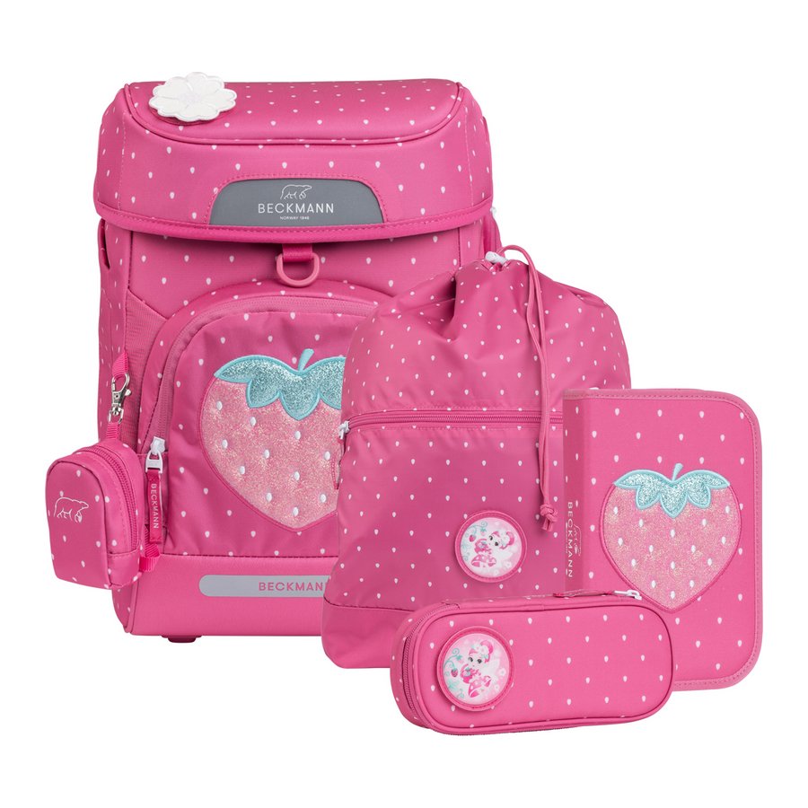 Beckmann Schulranzen-Set Plus Air Strawberry 6tlg.