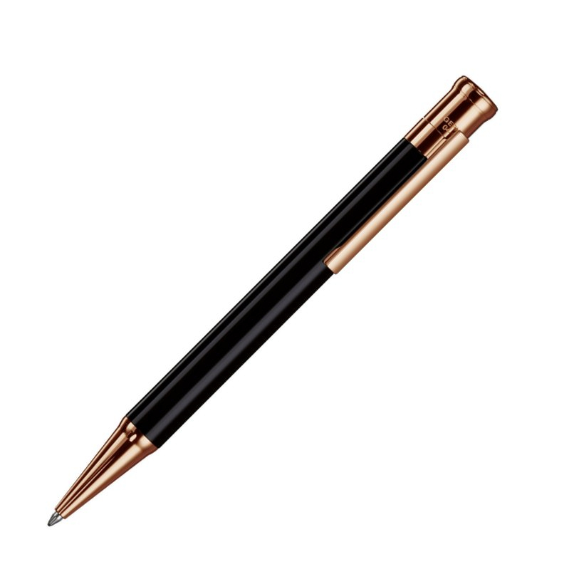 Otto Hutt Kugelschreiber Design 04 glatt schwarz-roségold