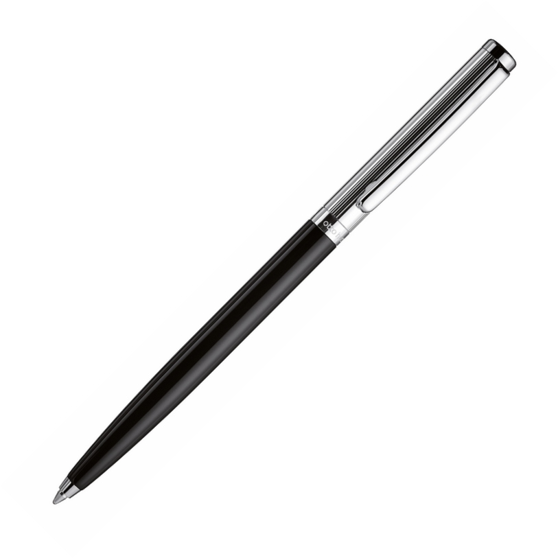 Otto Hutt Kugelschreiber Design 01 guillochiert schwarz