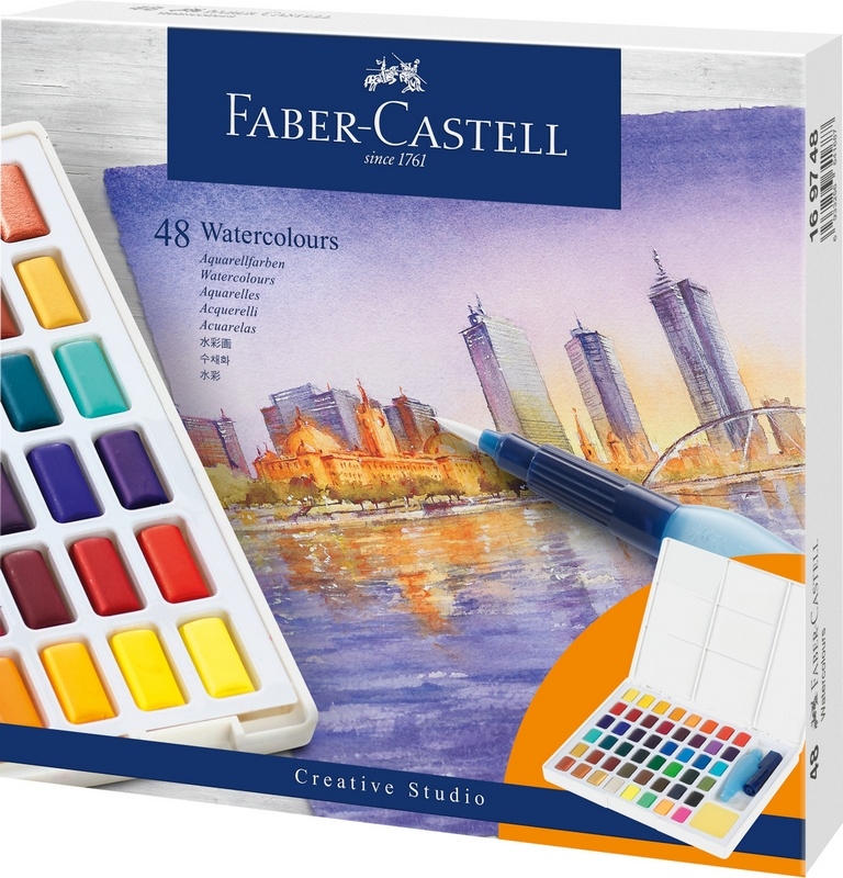 Faber-Castell Aquarellfarben in Näpfchen 48 Stk.