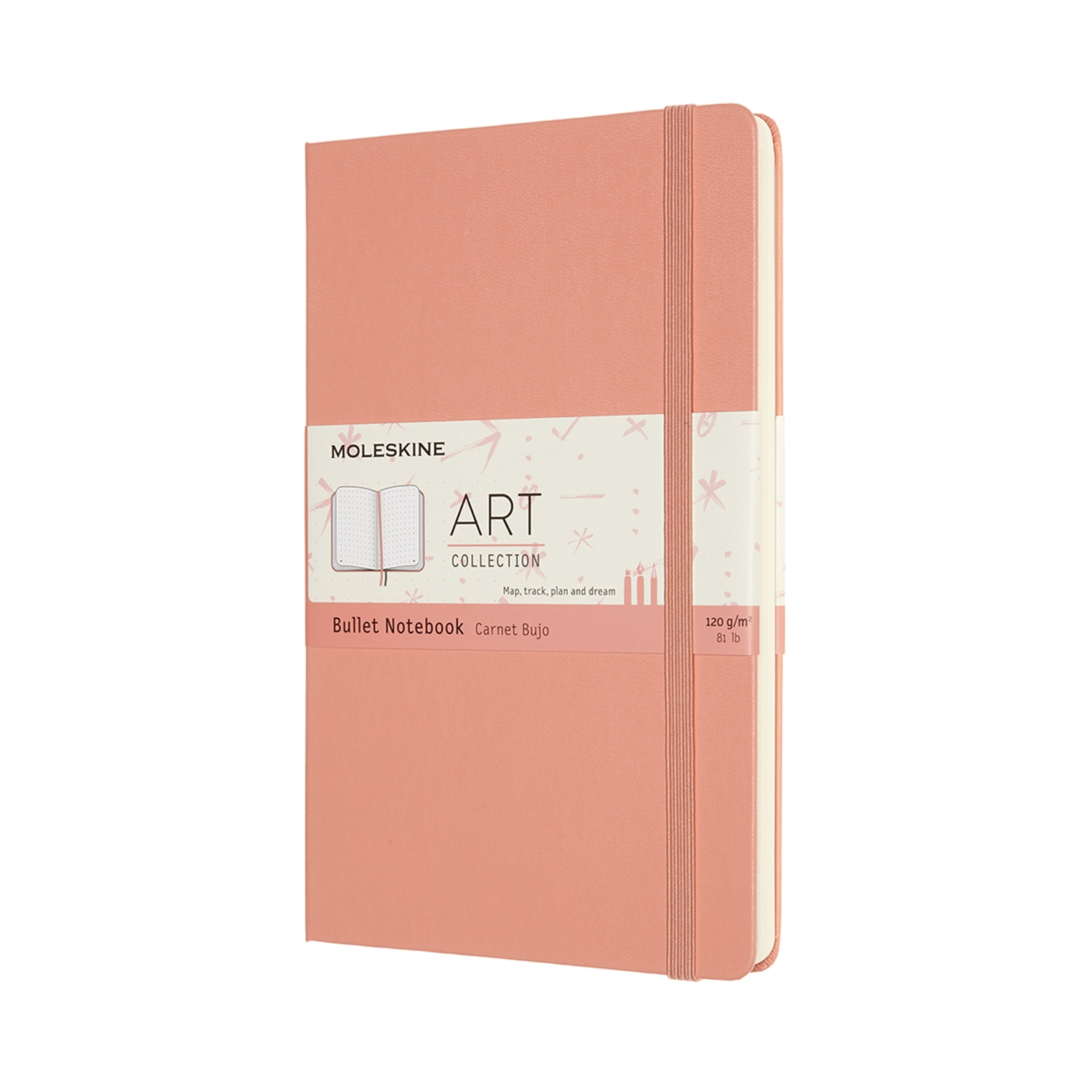 Moleskine Bullet Notebook Art Kollektion Large Hardcover Korrallenrosa