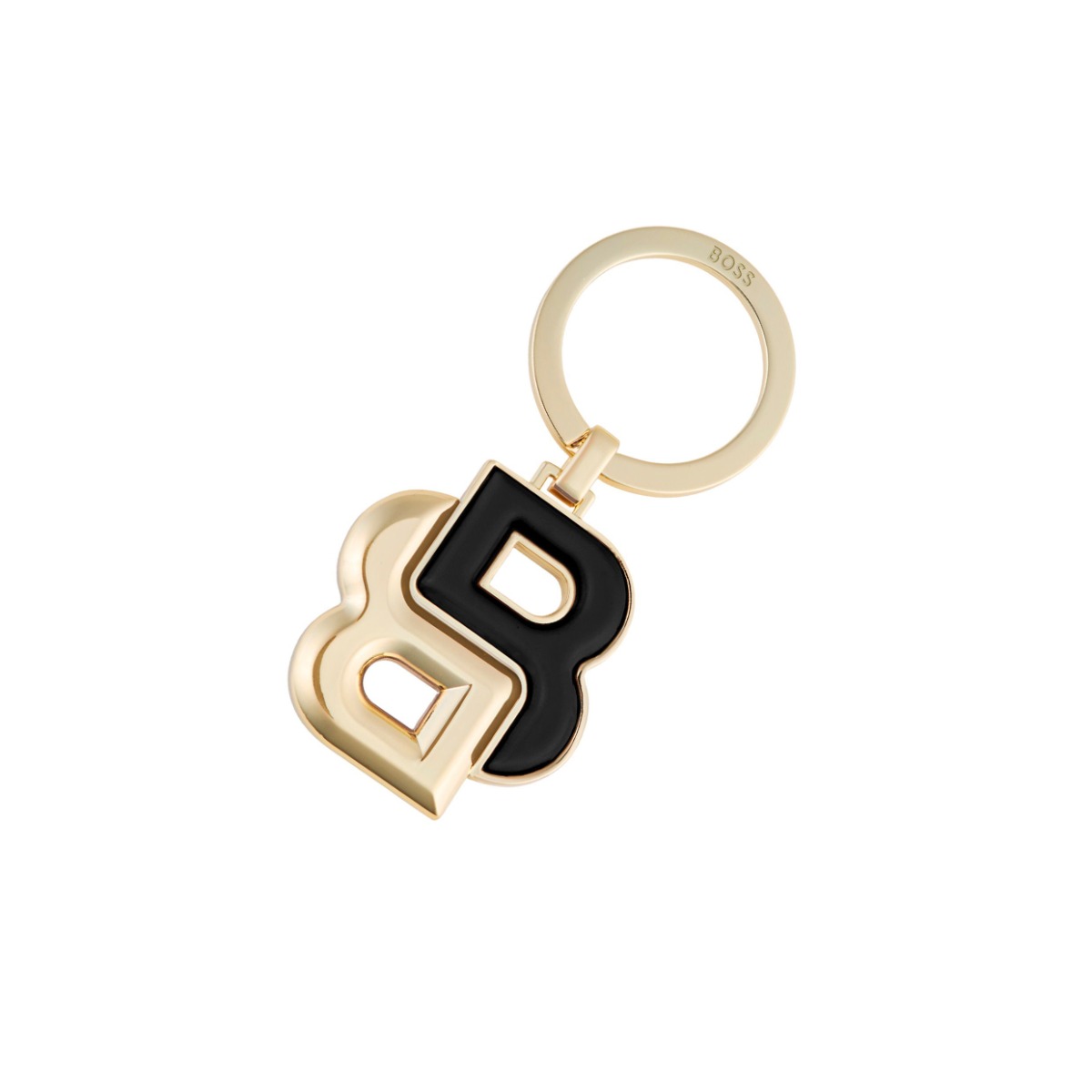 BOSS Schlüsselanhänger Double B Schwarz/Gold