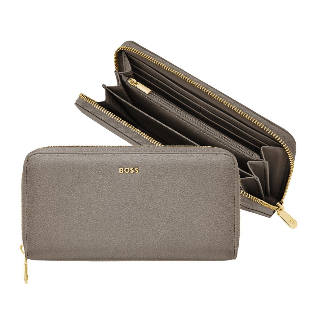 BOSS Brieftasche Signature Lady 12cc Taupe