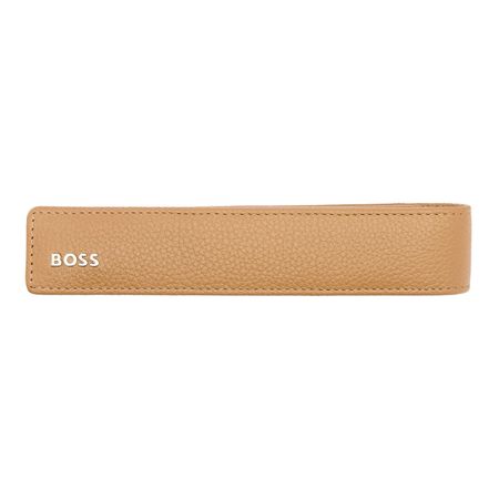 Hugo Boss Stifte-Etui Classic Grained Camel Magnetverschluss