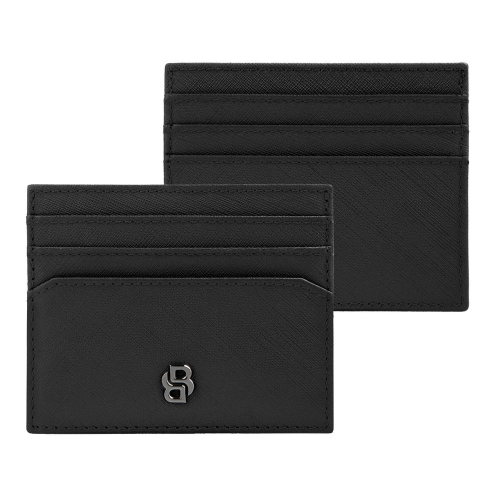 BOSS Kartenetui Double B Saffiano 6cc Schwarz