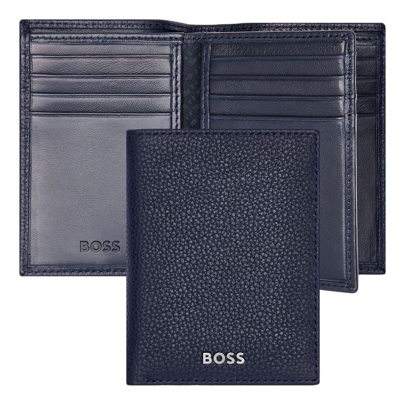 BOSS Kartenetui Classic Grained Trifold 16cc Navy