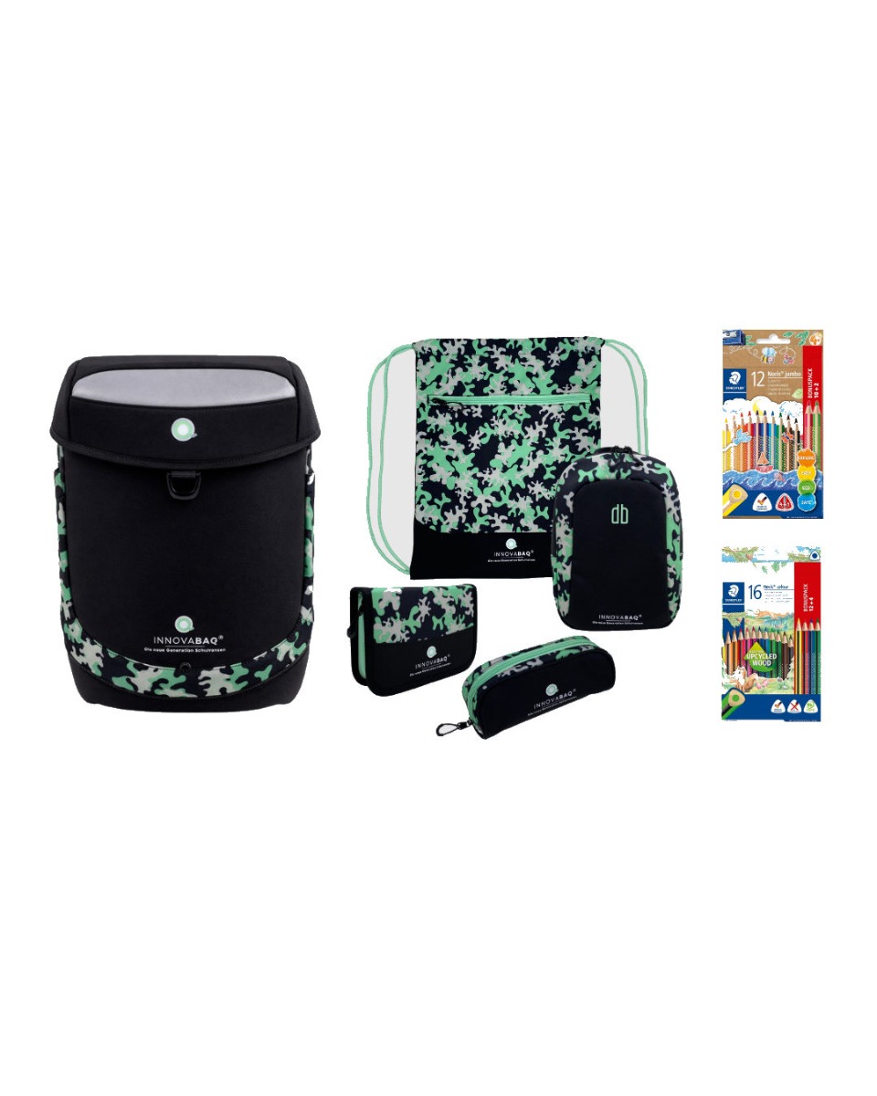 Innovabag Schulranzen Set Nero Menta 8tlg.