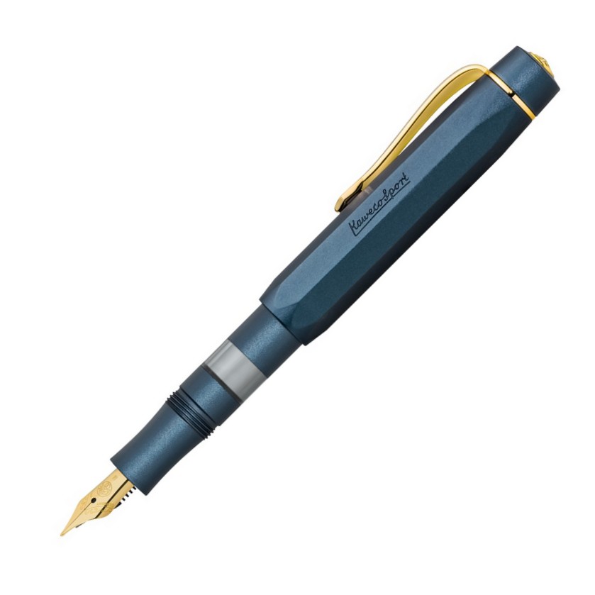 Kaweco Füllfederhalter AL Sport Piston Navy/Gold EF