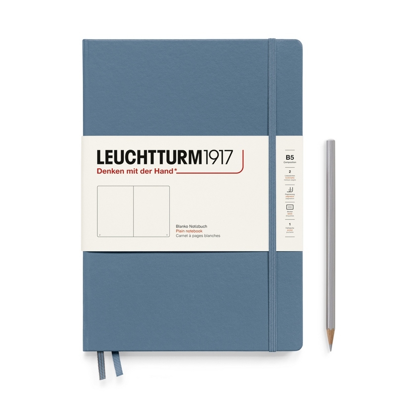 Leuchtturm1917 Notizbuch Composition Hardcover B5 stone blue, blanko