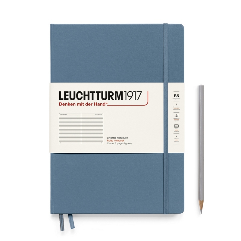 Leuchtturm1917 Notizbuch Composition Hardcover B5 stone blue, liniert