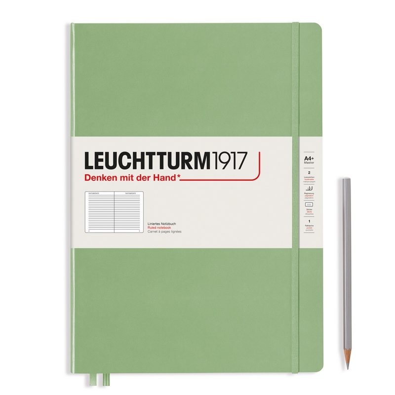 Leuchtturm1917 Notizbuch Master Slim (A4+) Hardcover Salbei Liniert