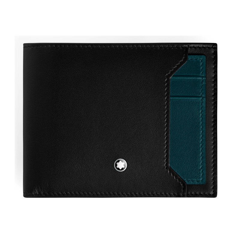 Montblanc Soft Brieftasche 6cc mit Kartenetui Schwarz/Dark Pool