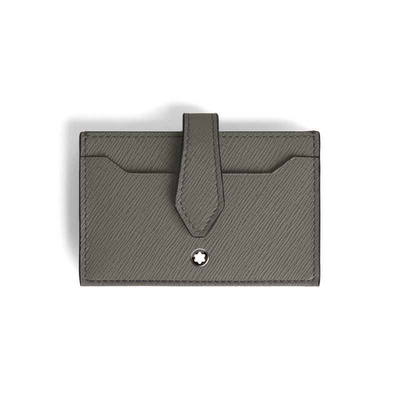 Montblanc Sartorial Kartenetui mit Lasche 5cc Medium Grey