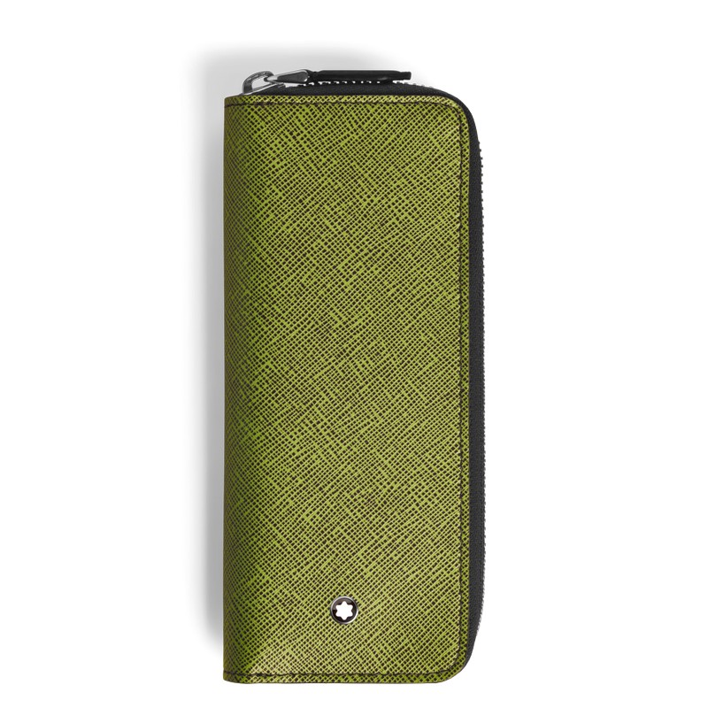 Montblanc Sartorial Etui für zwei Schreibgeräte mit Reißverschluss Multilime/Cassis