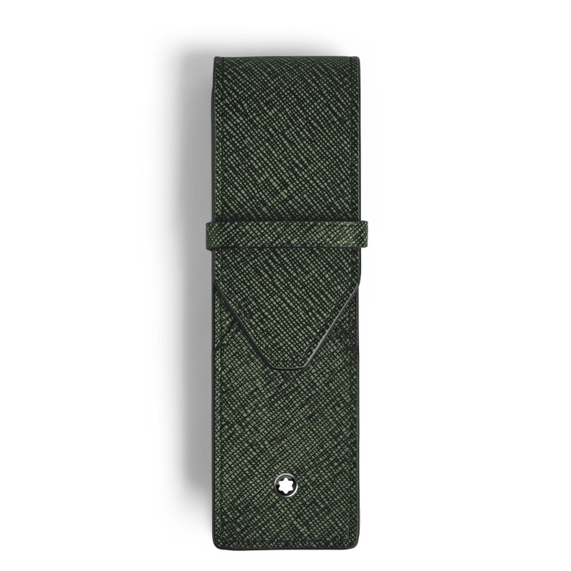 Montblanc Sartorial Etui für zwei Schreibgeräte Tweed Khaki