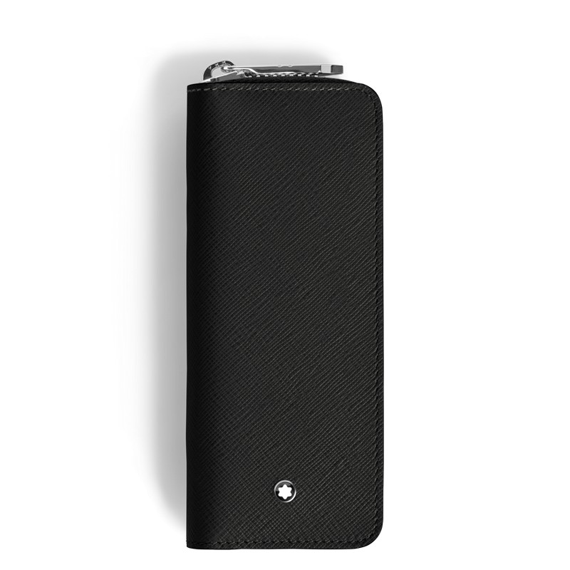 Montblanc Sartorial Etui für zwei Schreibgeräte mit Reißverschluss Schwarz