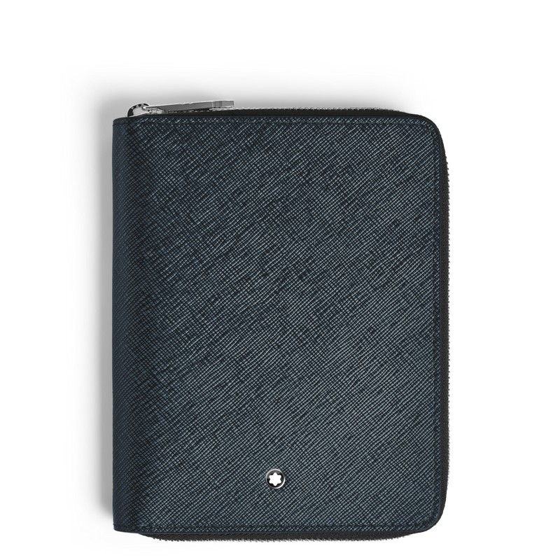 Montblanc Sartorial Etui für fünf Schreibgeräte mit Reißverschluss Tweed Blue