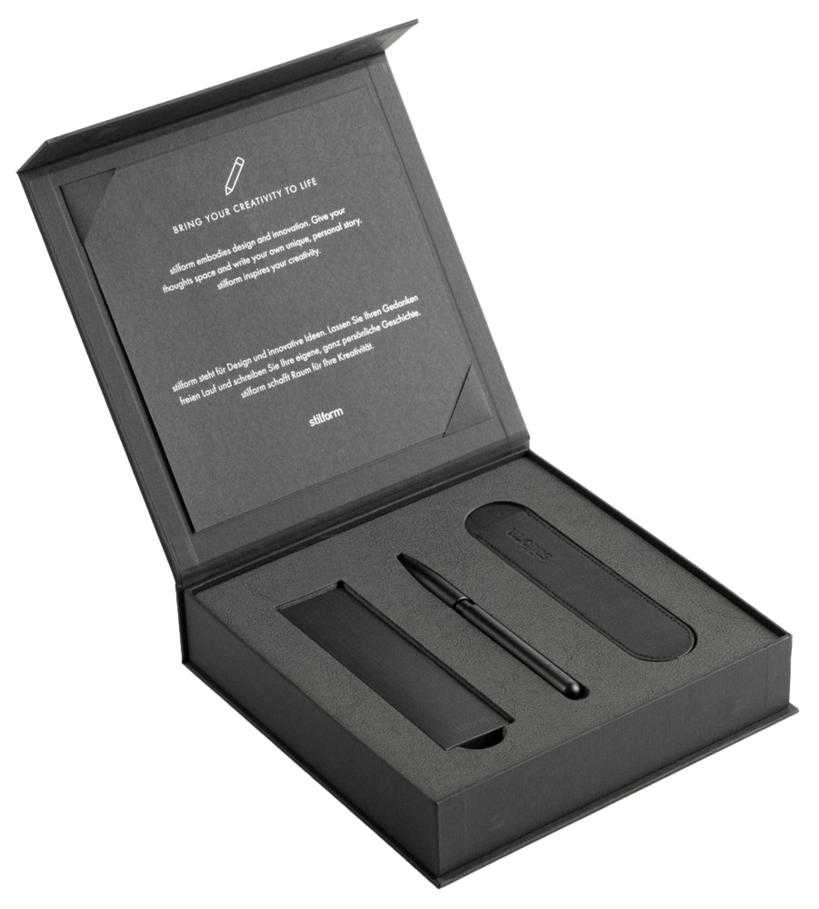 stilform Kugelschreiber Set PEN Aluminium Essentials - Black Edition