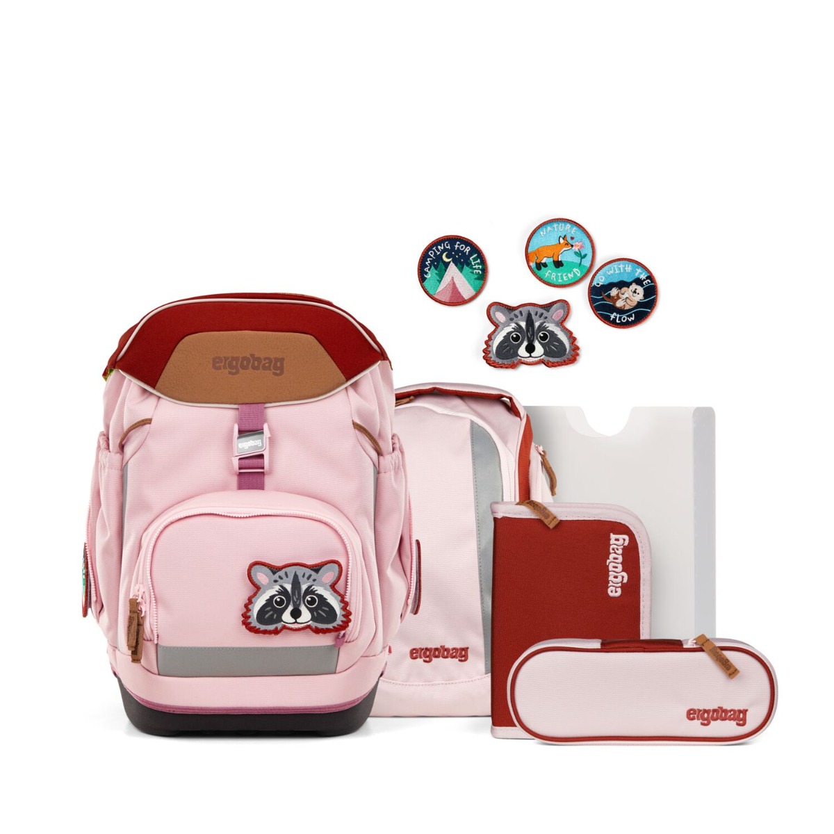 ergobag pack Schulranzen Set PfadfindBär 6tlg. Eco Hero-Edition