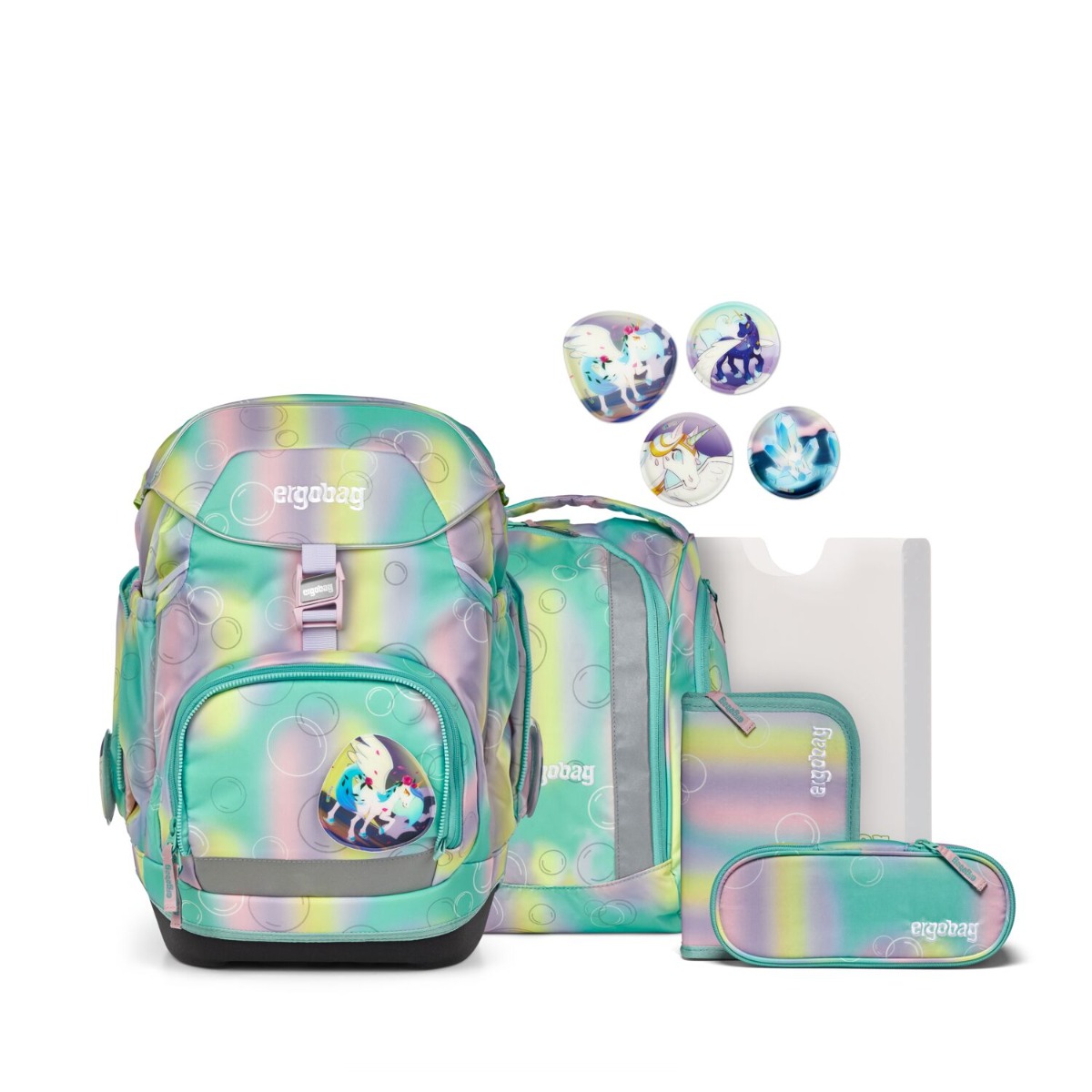 ergobag pack Schulranzen Set ZauBärwelt 6tlg. Reflex Glow - Edition