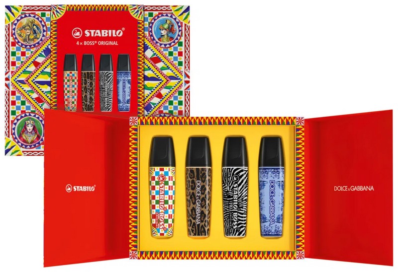 STABILO Textmarker BOSS ORIGINAL x DOLCE&GABBANA 4er-Set