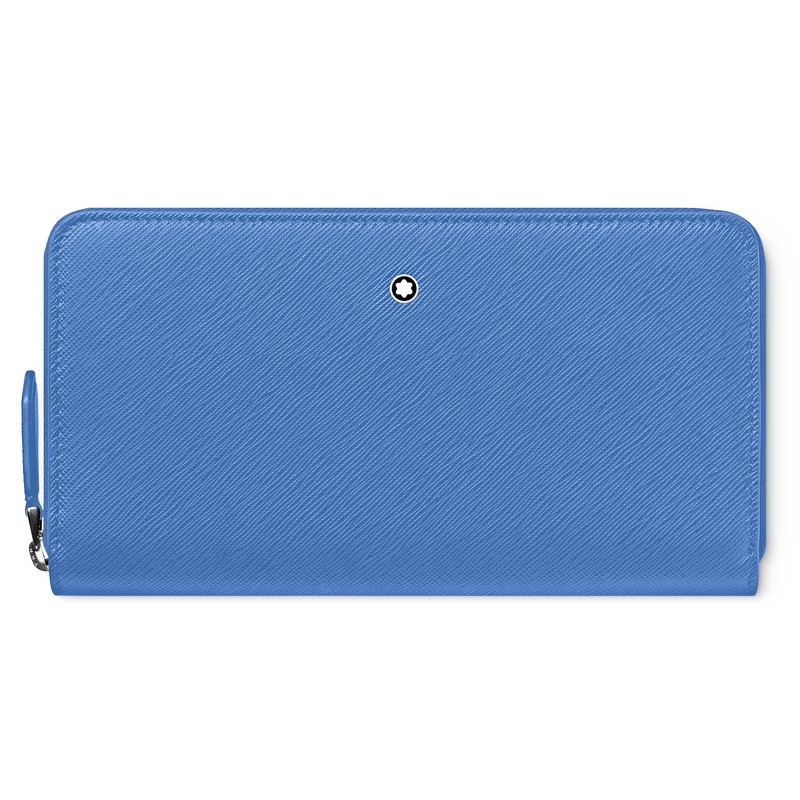 Montblanc Sartorial Brieftasche 12cc mit Reißverschluss Dusty Blue