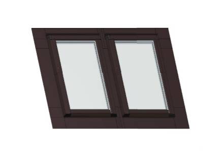 Dachfenster KOMBI Paket Skylight Sparlösung DUO' nebeneinander mit Kombi Eindeckrahmen'
