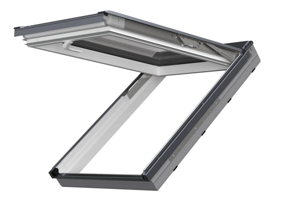 FAKRO Dachfenster Klapp-Schwingfenster Schallschutzfenster 3fach Verglasung PPP-X MAX P50 ABMX GREENVIEW und Eindeckrahmen