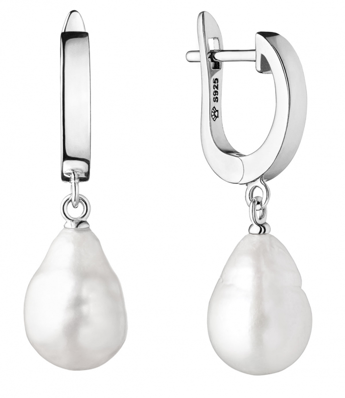 Gaura Pearls Perlenohrring - weiß, Kasumi like 11 mm, 925 Silber