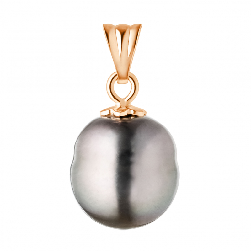 Gaura Pearls Perlenanhänger - Tahiti-Perle schwarz, 585 Roségold