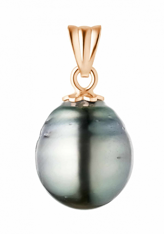 Gaura Pearls Perlenanhänger - Tahiti-Perle schwarz, 585 Roségold