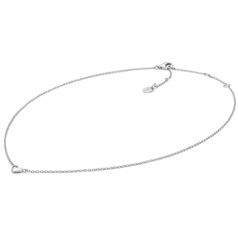 Gaura Pearls Halskette - Herzchen, 38-45 cm, 925 Silber