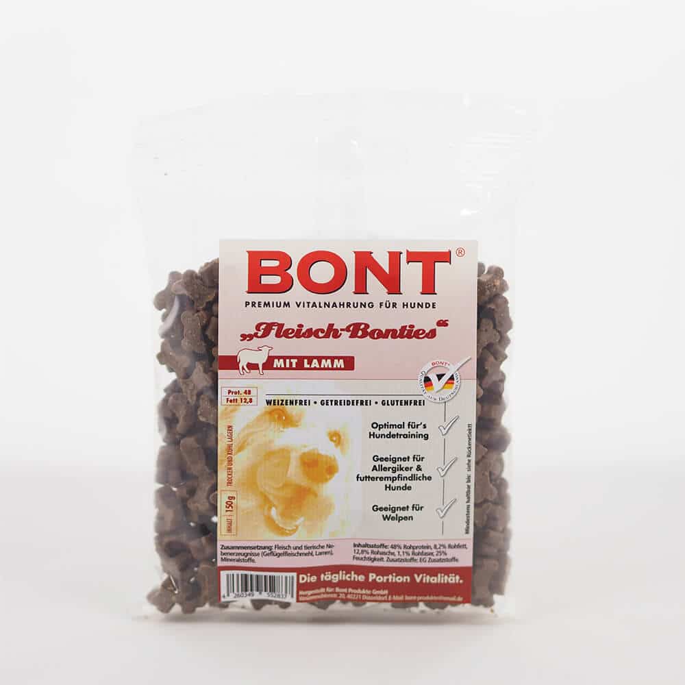 Bonties Fleisch Hunde Leckerlie - Hunde Snacks im Verschiedenen Sorten - 150g, Lamm