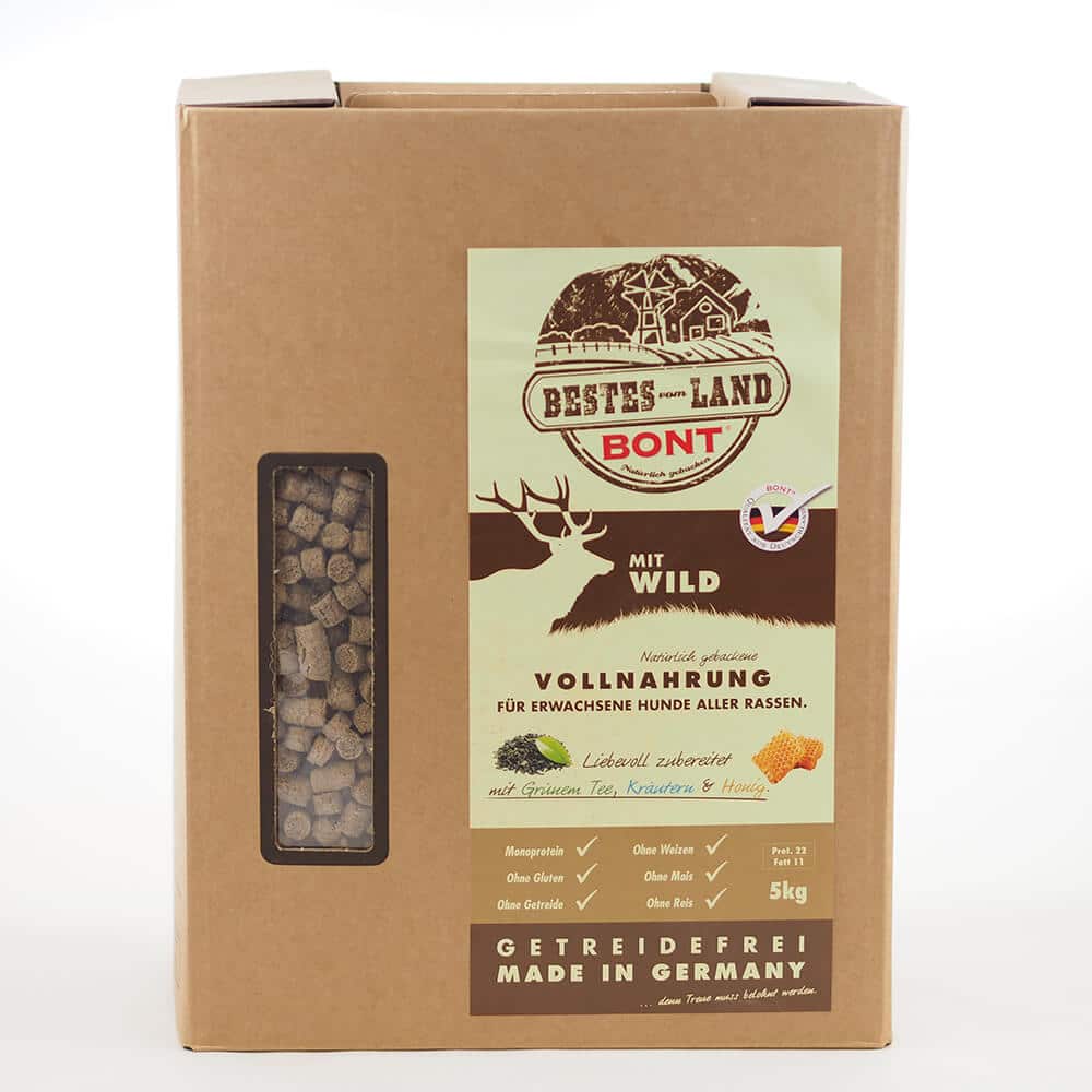 Bont Bestes v.Land Wild Hundefutter für Adult und normal aktive Hunde - 5kg
