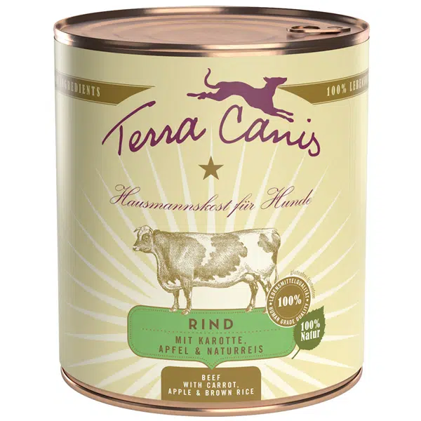 Terra canis Nassfutter für Hunde classic Rind - 800g