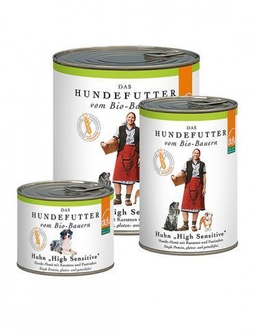Defu Nassfutter für Hunde BIO Huhn High Sensitive - 410g