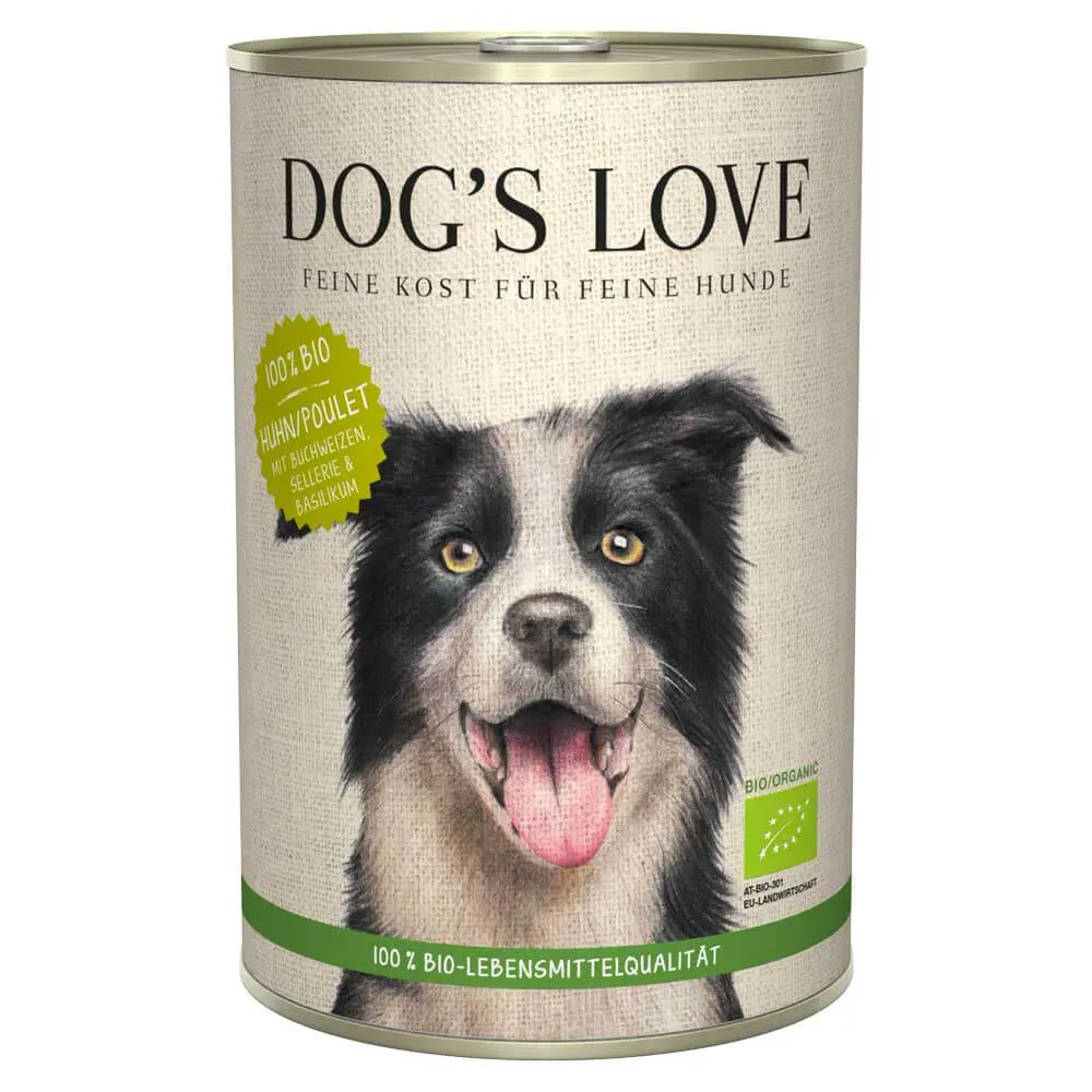 Dog' s Love Bio Nassfutter für Hunde Huhn - 800g