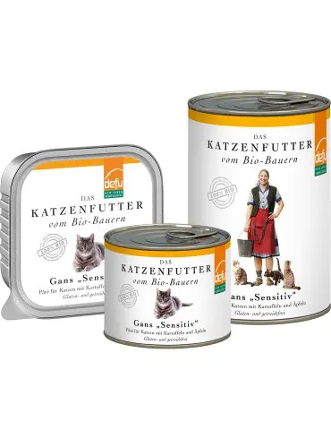 Defu Nassfutter für Katzen BIO Gans Sensitiv Pâté - 100g