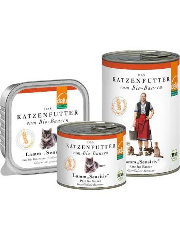 Defu Nassfutter für Katzen BIO Lamm Sensitiv Pâté - 410g