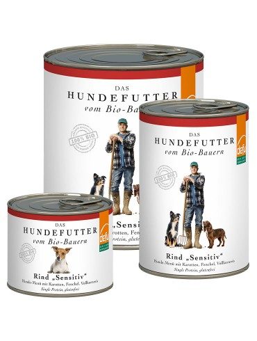 Defu Nassfutter für Hunde BIO Rind Sensitiv - 410g