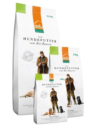 Defu Trockenfutter für Hunde BIO Geflügel Adult - 3kg