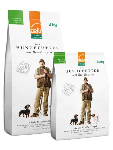 Defu Trockenfutter für Hunde BIO Mini Geflügel Adult - 800g