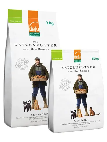 Defu Trockenfutter für Katzen BIO Geflügel Adult - 3kg