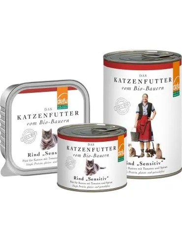 Defu Nassfutter für Katzen BIO Rind Sensitiv Pâté - 200g