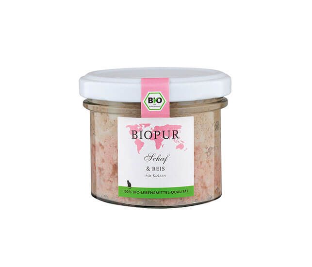 BIOPUR Nassfutter für Katzen Bio Schaf und Reis 100g - 100g