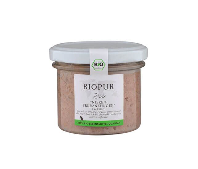 Biopur Nassfutter für Katzen Magen-Darm-Diätfutter im Glas 100g - Sparpaket: 12 x 100g