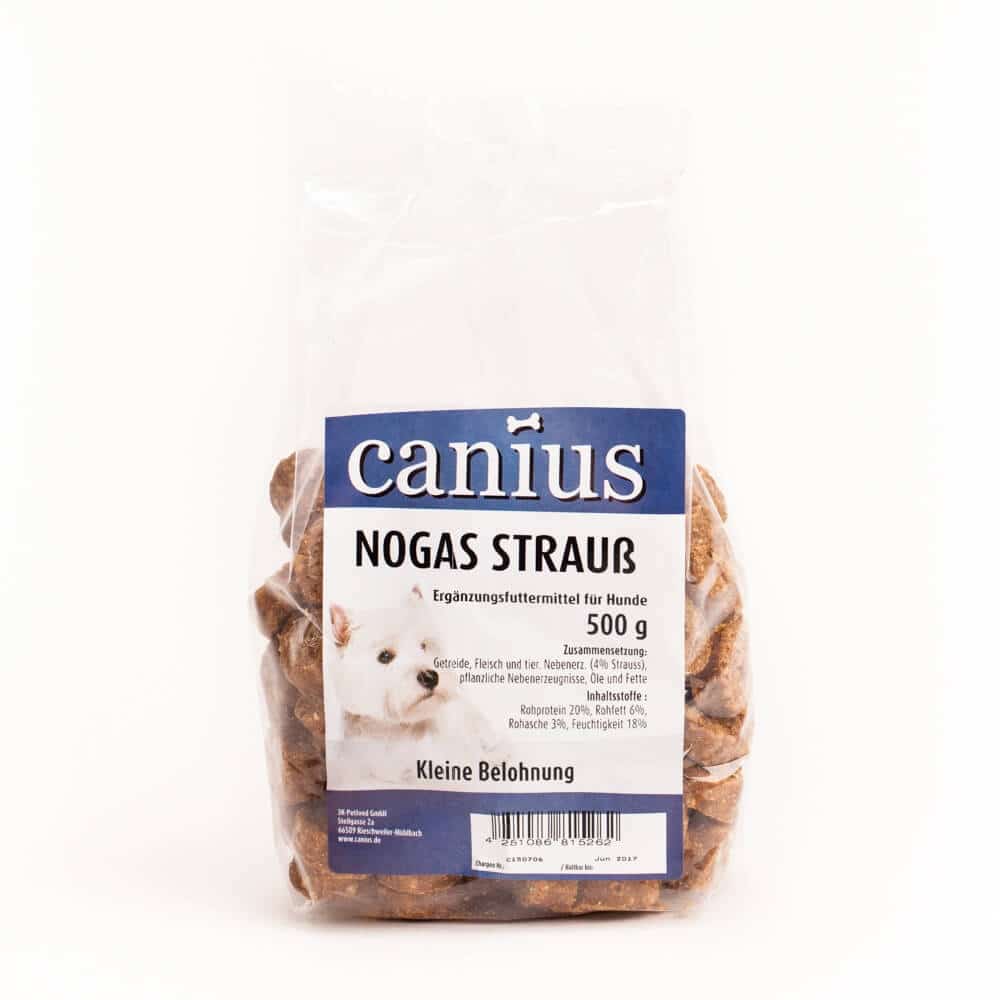 Canius Hundesnacks Nogas Strauss 8 x 500 g