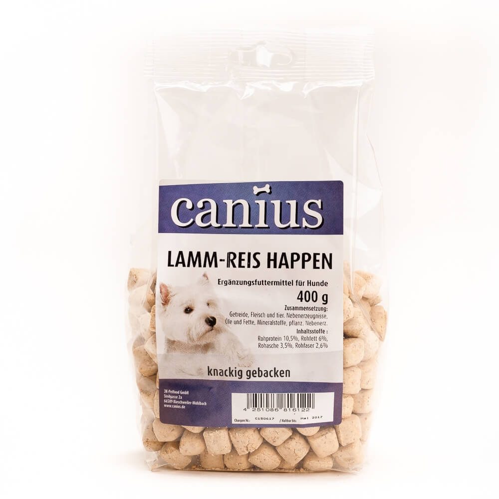 Canius Hundesnacks Lamm-Reis Happen 8 x 400 g